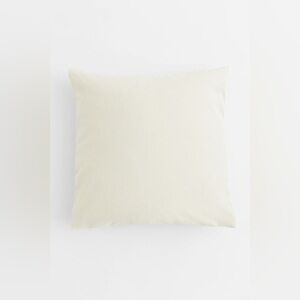 H&M Home NWT Cotton Canvas Cushion Cover Set of 2 20x20 Cream